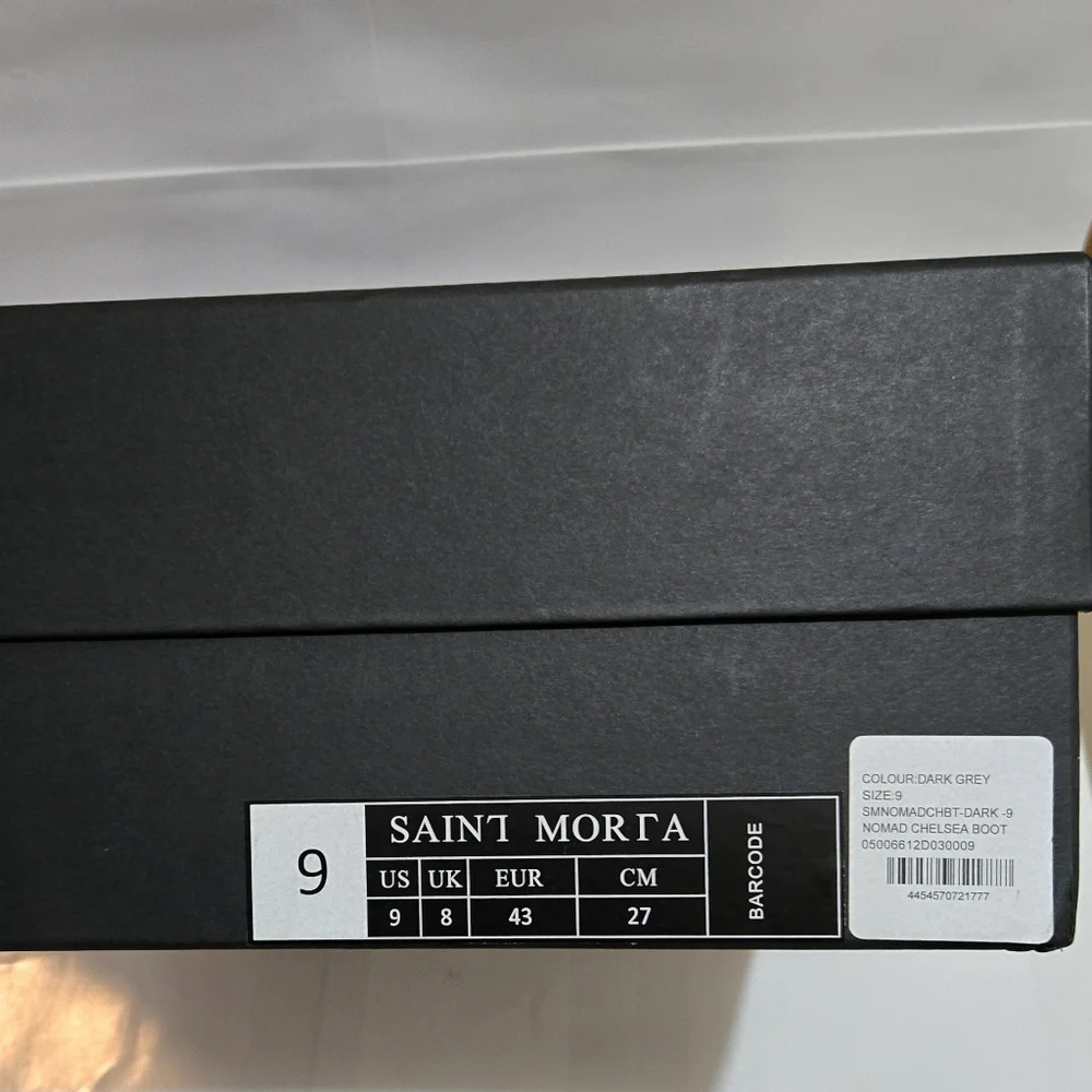 Saint Morta Chunky Chelsea Boots Men' Dark Gray‎ Suede Leather